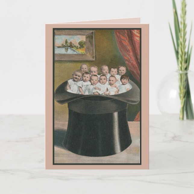 Vintageraddabebis i en kickhatt kort (Framsida)