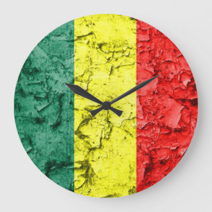 Vintagereggaeflagga Stor Klocka
