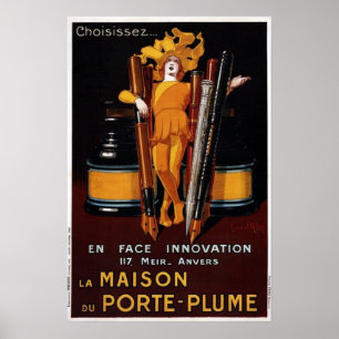 Vintagereservoarpennaannonsering Poster