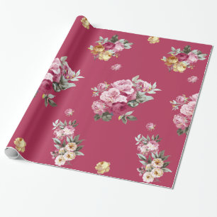 Vintagero på rosor presentpapper
