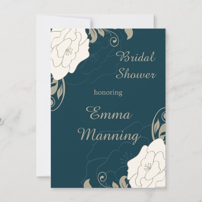 Vintagero, virvlar runt på krickamöhippa inbjudningar (Framsida)