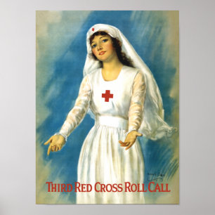 VintageRöda korsjuksköterska Poster
