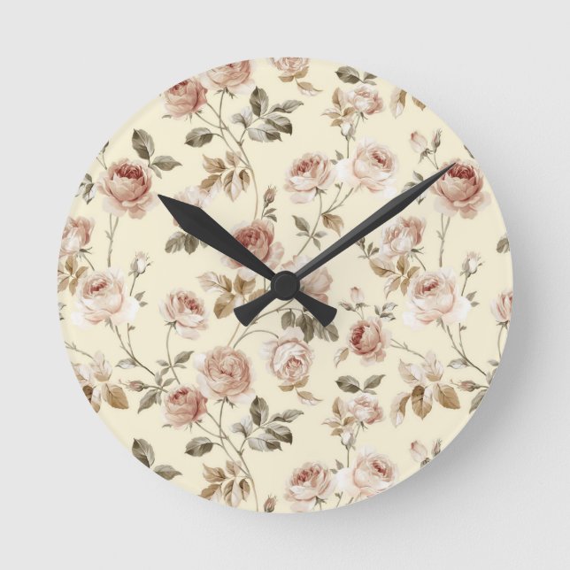 Vintageromönster Rund Klocka (Framsida)