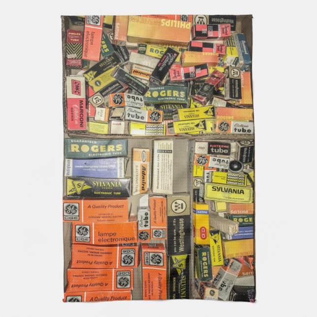 VintagerörBoxas-färg Kökshandduk (Vertikal)