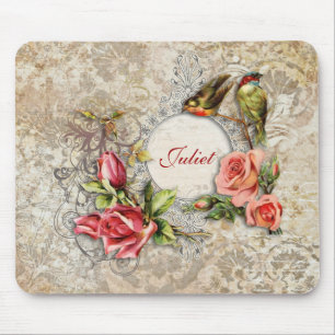 VintageRosa damascena Mousepad Musmatta