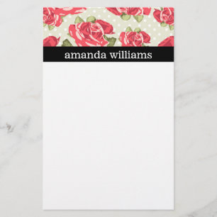 Vintagerosa ros brevpapper