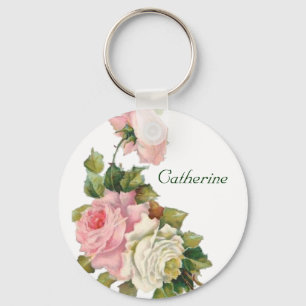 Vintagerosa ros Keychain Nyckelring