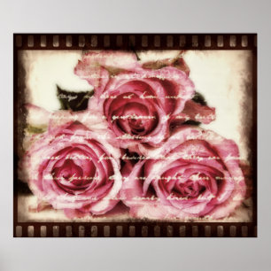 Vintagerosa ros poster