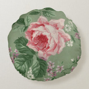 Vintagerosa rostapet rund kudde