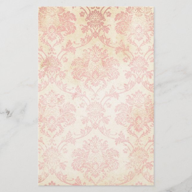 Vintagerosadamast Brevpapper (Framsida)
