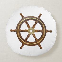 Vintagerullar träfrakten rund kudde