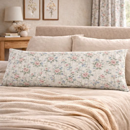 VintageRustic Shabby Chic Blommig på Trä Gårdshus Kroppskudde
