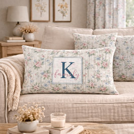 VintageRustic Shabby Chic Blommig på Trä Gårdshus Lumbarkudde