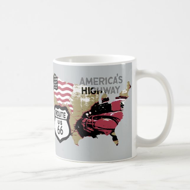 Vintagerutt 66 kaffemugg (Höger)