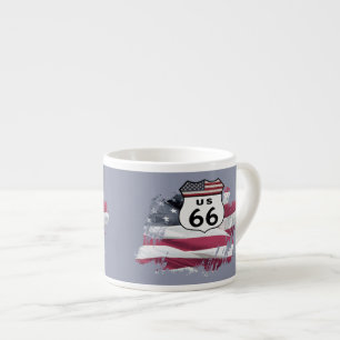 Vintagerutt US 66 Espressomugg