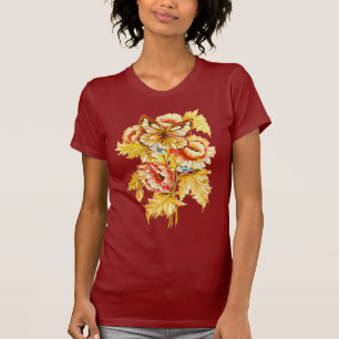 Vintageryssblommigt Tee Shirt