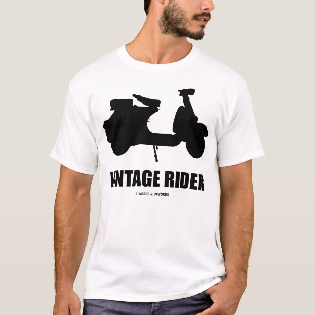 Vintageryttare (den motoriska sparkcykeln) t shirt (Framsida)