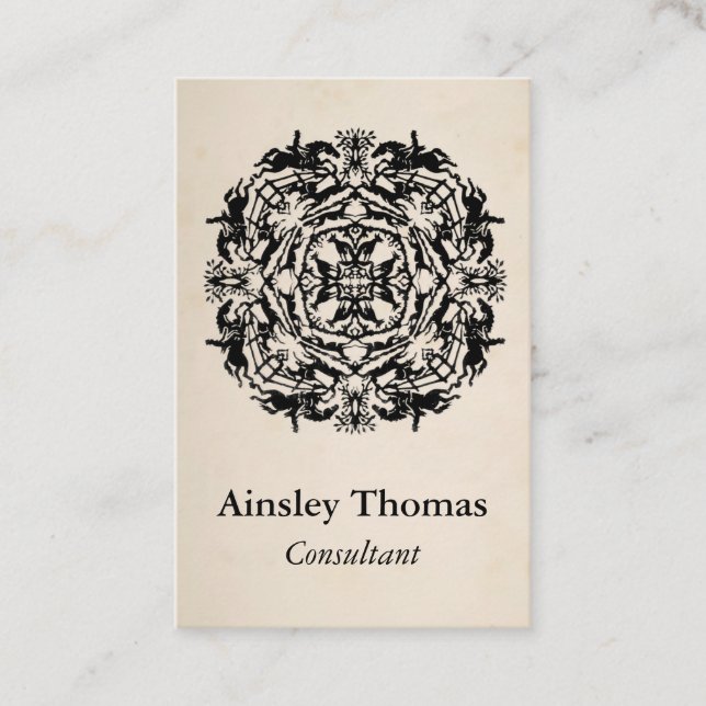 VintageryttareKaleidoscope Visitkort (Framsida)