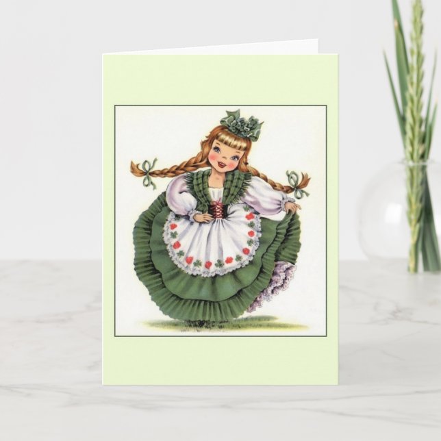 Vintagesaint patrick's day noterar kortet kort (Framsida)