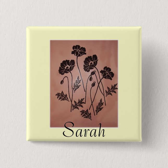 Vintagesammetvallmor Knapp (Framsida)