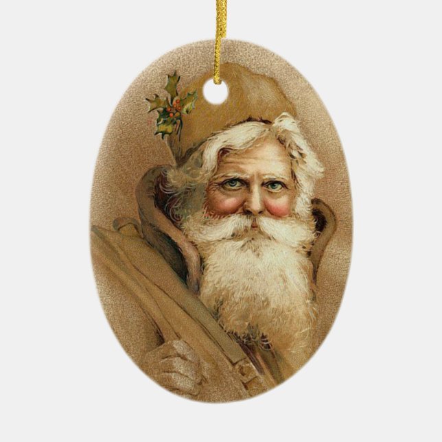 VintageSanta prydnadar Julgransprydnad Keramik (Framsidan)