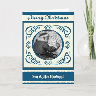 VintageSanta Son & hans makejul Helgkort