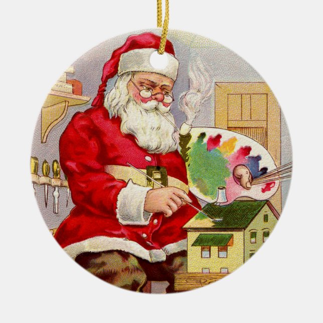 VintageSantas seminarium Julgransprydnad Keramik (Framsidan)