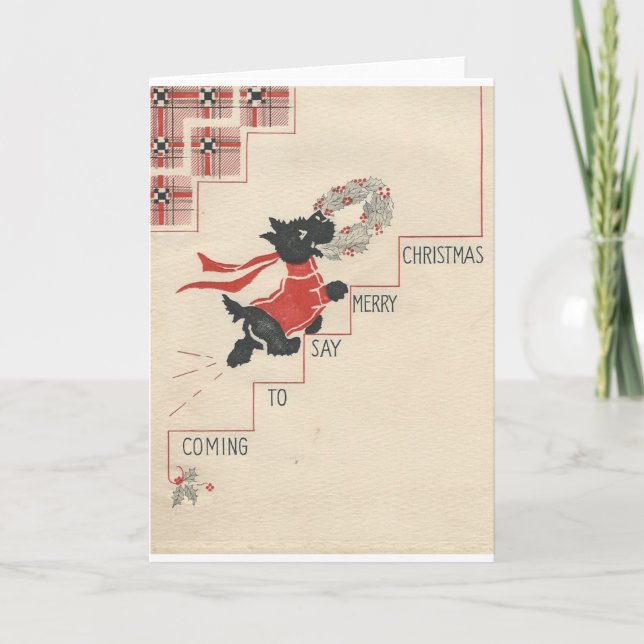 VintageScottiegod jul Helgkort (Framsida)