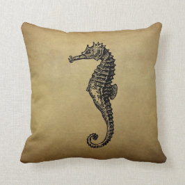 VintageSeahorseillustration Kudde