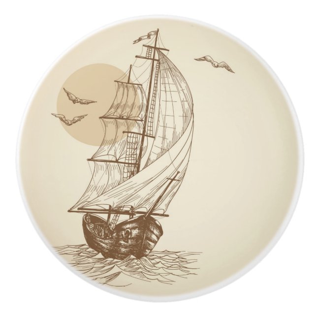 Vintagesegelbåt Knopp (Framsidan)