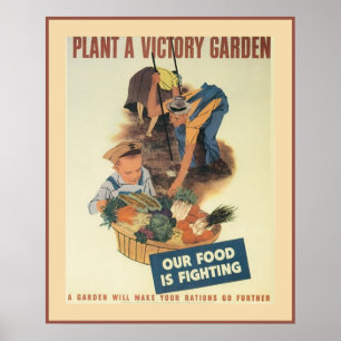 Vintagesegerträdgård Poster