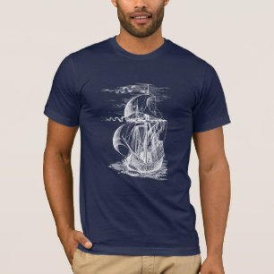 Vintageseglingfrakt T-shirt