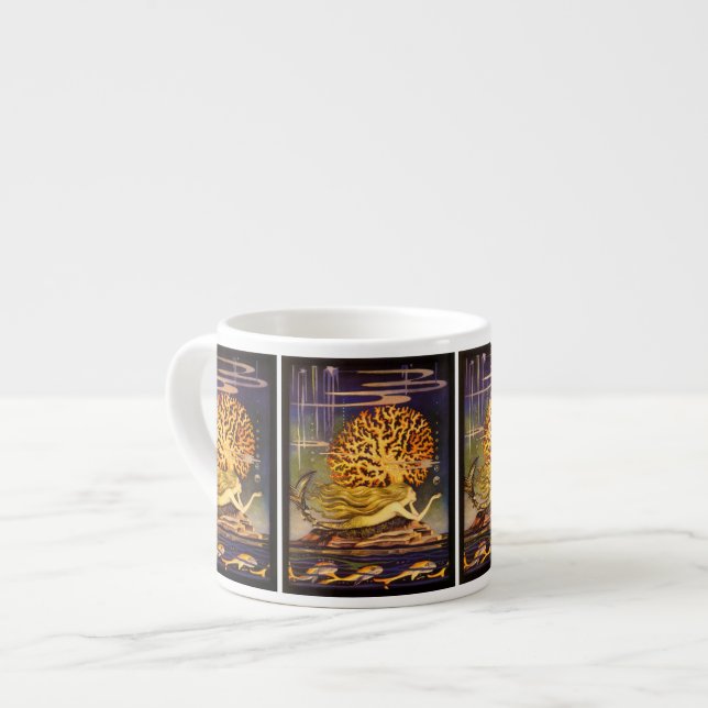Vintagesjöjungfru Espressomugg (Framsida vänster)