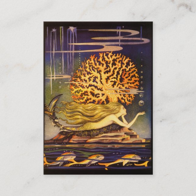 Vintagesjöjungfru Visitkort (Framsida)