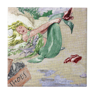 VintagesjöjungfruMerchandise Kakelplatta