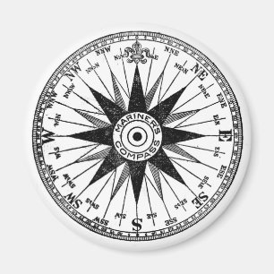 Vintagesjöman magnet för kompass