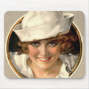 Vintagesjömanflicka Mousepad Musmatta