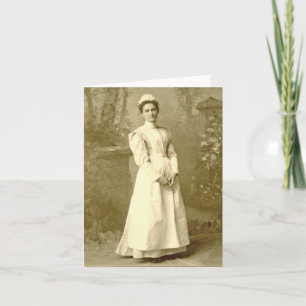 Vintagesjuksköterska Notecard Kort
