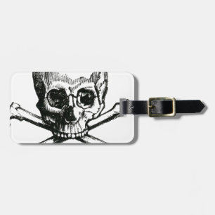 Vintageskalle och Crossbones Bagagebricka