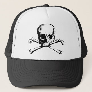 Vintageskalle och Crossbones Truckerkeps