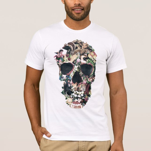 Vintageskalle Tee Shirt (Framsida)