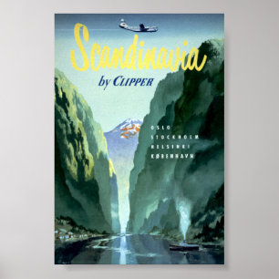 Vintageskandinavien vid clipperen poster