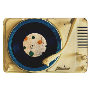 Vintageskivspelare Magnet