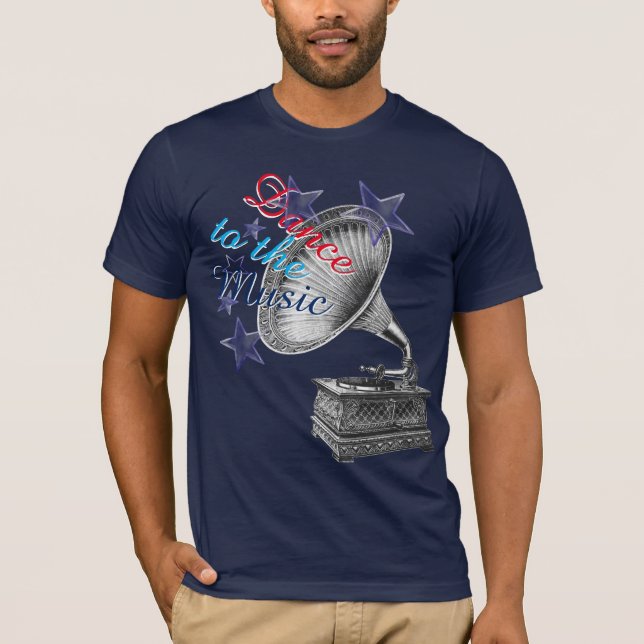 Vintageskivspelare Tee (Framsida)