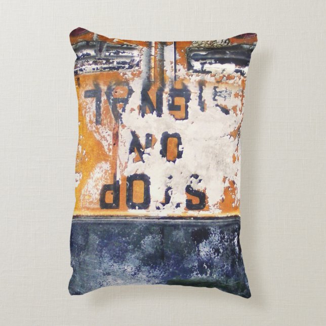 Vintageskolbuss Prydnadskudde (Baksidan(Vertikal))