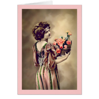 Vintageskönhet IX Hälsningskort