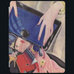 Vintageskönhet- och modetillbehör iPad skydd<br><div class="desc">Detta vibrerande,  vintageillustration kommer från en tidskrift för 1933 mode. Avbilda visar innehållen av unga en kvinna handväska,  inklusive nycklar,  makeup,  en spegel och mer.</div>