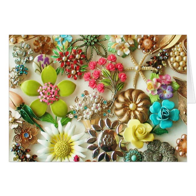 Vintageskönhetkort Hälsningskort (Framsidan Horizontal)