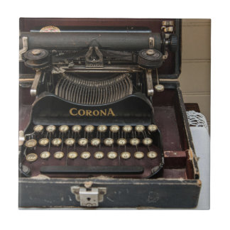 Vintageskrivmaskin Kakelplatta