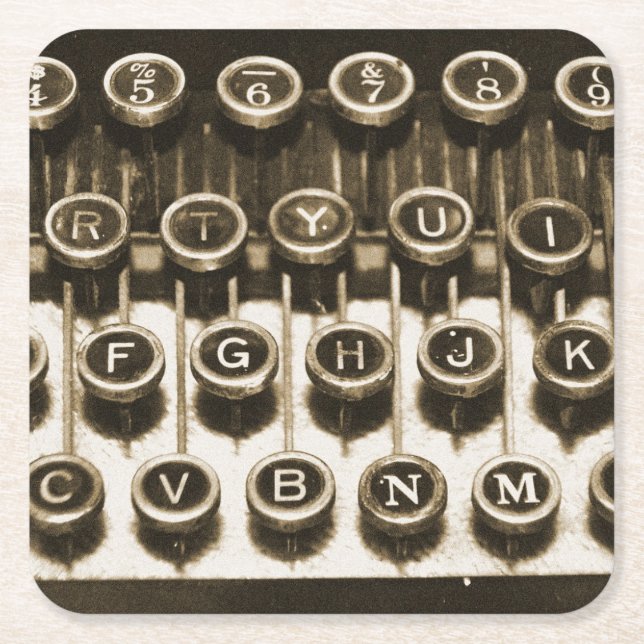 Vintageskrivmaskin Underlägg Papper Kvadrat (Framsidan)